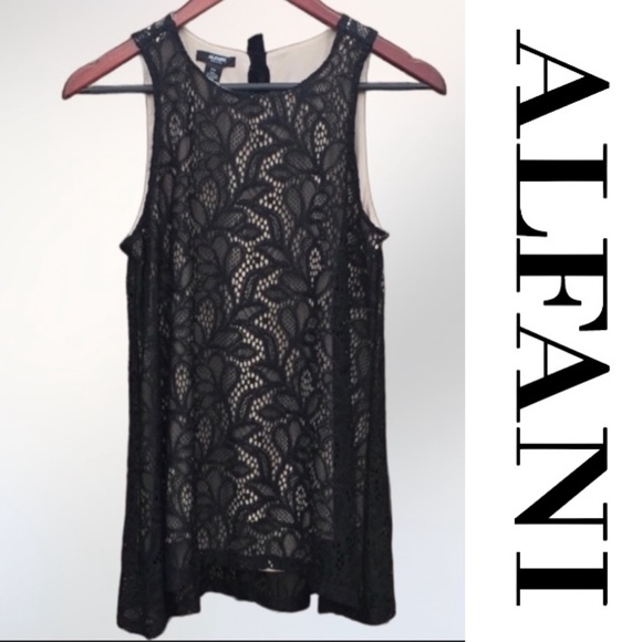 Alfani Floral Lace Tank Top PS - Picture 4 of 12